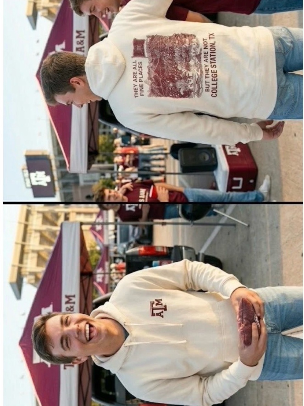 NWT Barstool Sports College Station Pigment Dyed Hoodie XL Texas A&M Tailgate